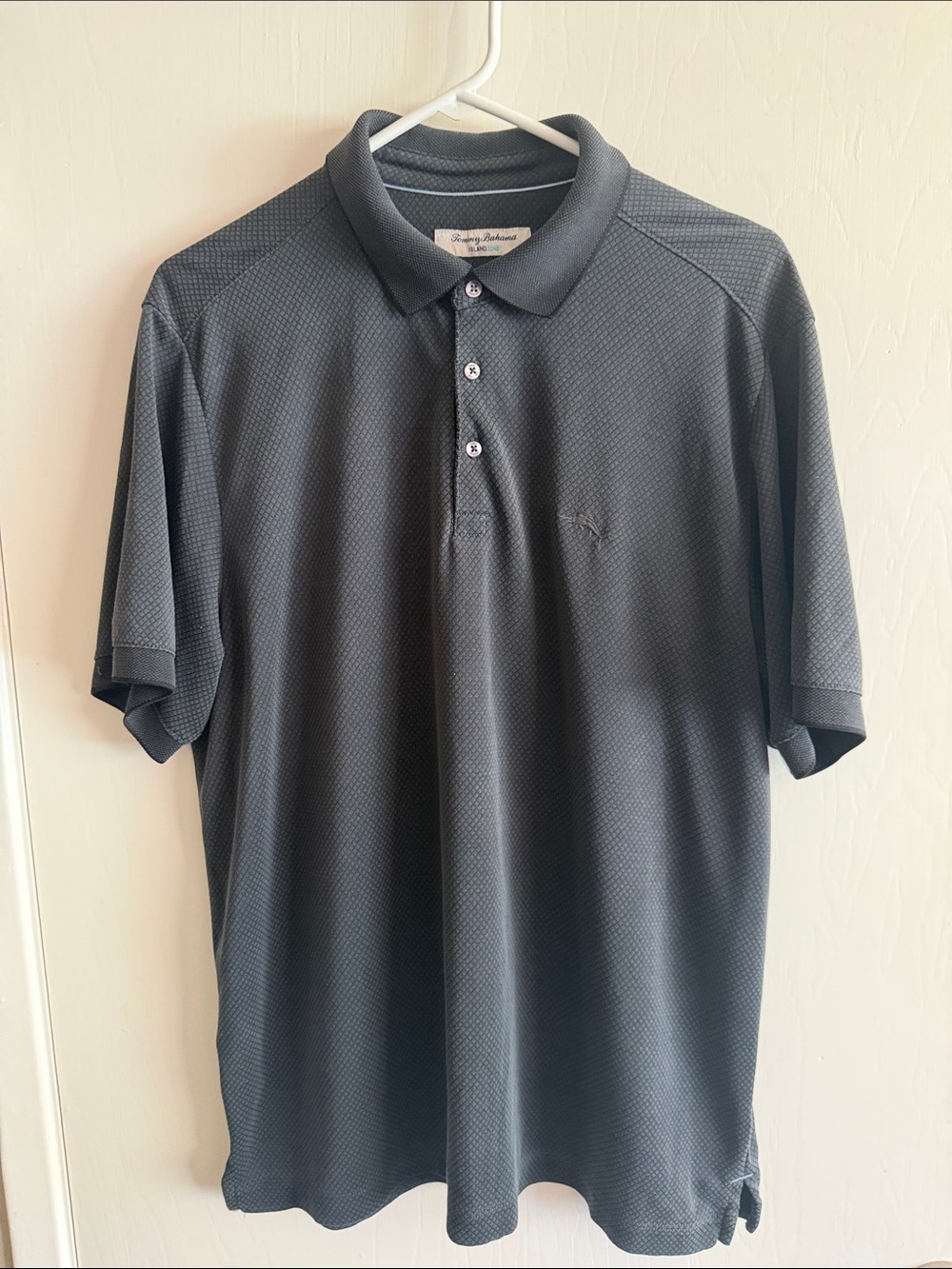 Tommy Bahama Dark Gray Textured Polo - Short Sleeve